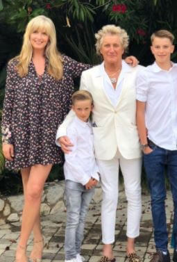 Alastair Wallace Stewart parents Rod Stewart and Penny Lancaster and brother Aiden.